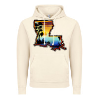 Vintage Artic louisiana  sunset map Vintage Hoodie - BarkalooDesign