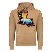 Vintage Camel louisiana  sunset map Vintage Hoodie - BarkalooDesign