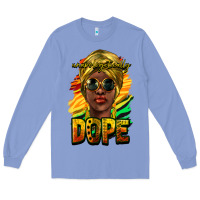 Colony Blue unapologetically dope afro Long Sleeve Tee - NancyCooperArtShop