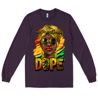 Plum unapologetically dope afro Long Sleeve Tee - NancyCooperArtShop