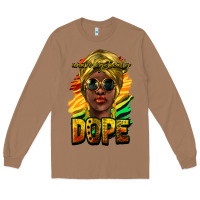 Toasted Coconut unapologetically dope afro Long Sleeve Tee - NancyCooperArtShop
