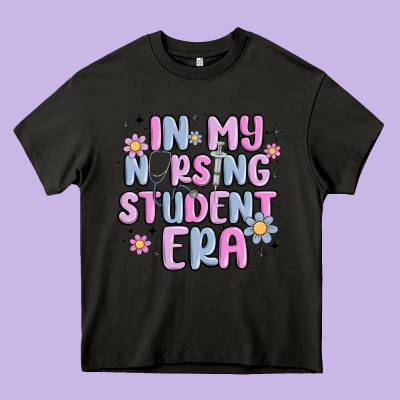 In My Nursing Student Era Heavy Core Tee Designed By Maliassmallbusiness