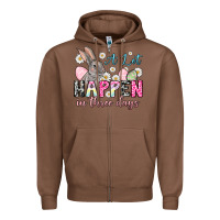Chestnut Easter Day A lot can happen in three days Zipper Hoodie - OliviaCreatesArt