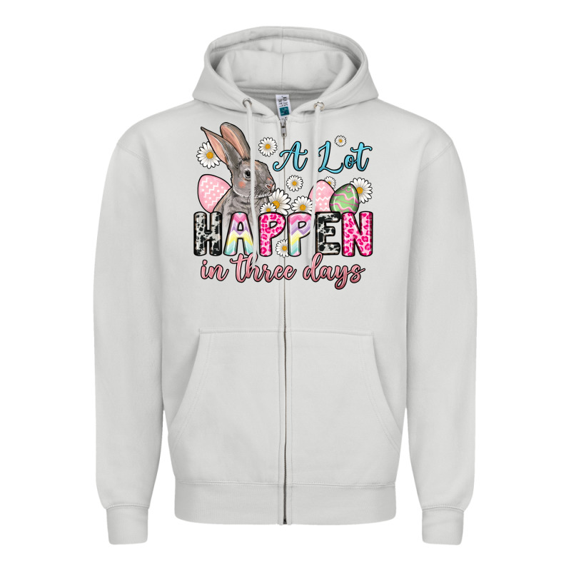 Easter Day A Lot Can Happen In Three Days Zipper Hoodie by OliviaCreatesArt | Teevron