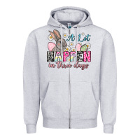 Heather Grey Easter Day A lot can happen in three days Zipper Hoodie - OliviaCreatesArt