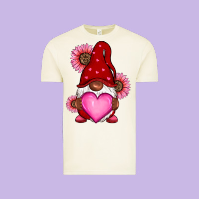 Valentine's Day Afro Gnome Vintage Tee Designed By Ranaportraitstore
