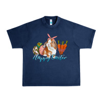 Navy happy easter bunny carrots and eggs Urban Heavy Tee - RanaPortraitStore