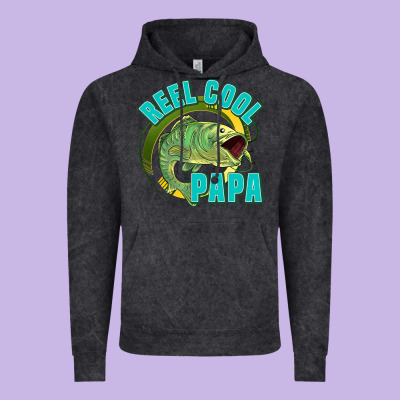 Reel Cool Papa Vintage Hoodie Designed By Jasminsmagicworld