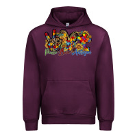 Mauve Wine peace love autism Urban Hoodie - RacoonDesign