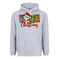 Heather Grey Love Christmas Gnome Santa Heavyweight Hoodie - FaDigitalArtStudio