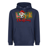 Navy Love Christmas Gnome Santa Heavyweight Hoodie - FaDigitalArtStudio