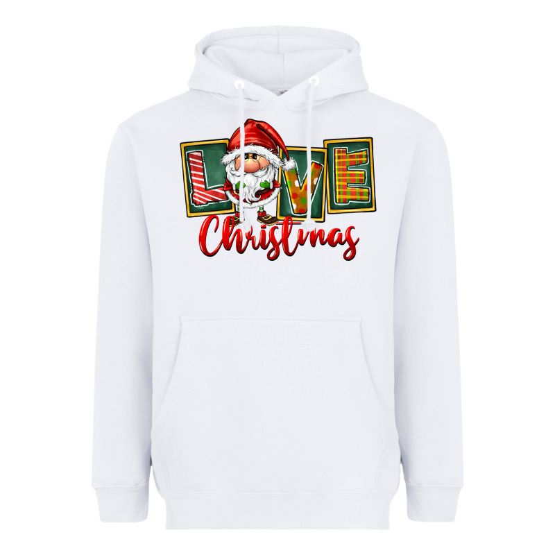 Love Christmas Gnome Santa Heavyweight Hoodie by FaDigitalArtStudio | Teevron
