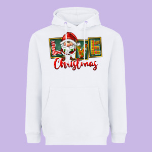 Love Christmas Gnome Santa Heavyweight Hoodie Designed By Fadigitalartstudio