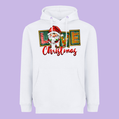 Love Christmas Gnome Santa Heavyweight Hoodie Designed By Fadigitalartstudio