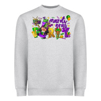 Heather Grey mardi gras party Heavyweight Sweatshirt - CowGirlArtShop