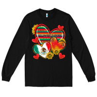 Black Mexican Hearts Long Sleeve Tee - texasbilliewilder