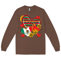 Chestnut Mexican Hearts Long Sleeve Tee - texasbilliewilder