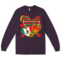 Plum Mexican Hearts Long Sleeve Tee - texasbilliewilder