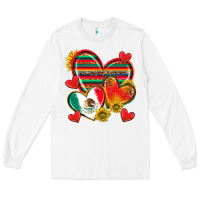 White Mexican Hearts Long Sleeve Tee - texasbilliewilder