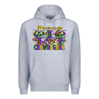Heather Grey Happy crawdi Gras Mardi Gras crawfish Premium Hoodie - FaDigitalArtStudio
