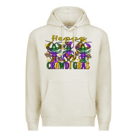 Oatmeal Heather Happy crawdi Gras Mardi Gras crawfish Premium Hoodie - FaDigitalArtStudio