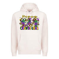 Pale Pink Happy crawdi Gras Mardi Gras crawfish Premium Hoodie - FaDigitalArtStudio