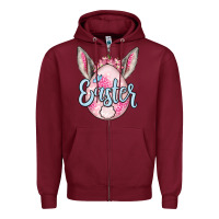 Burgundy Easter egg Zipper Hoodie - OliviaCreatesArt