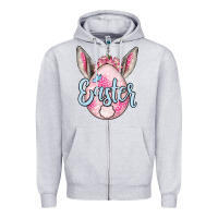 Heather Grey Easter egg Zipper Hoodie - OliviaCreatesArt