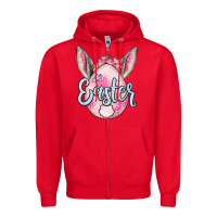 Red Easter egg Zipper Hoodie - OliviaCreatesArt