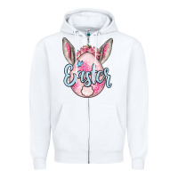 White Easter egg Zipper Hoodie - OliviaCreatesArt
