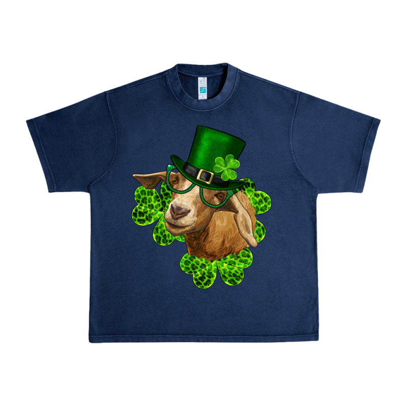 St. Patrick's Day Goat Clovers And Leprechaun Hat Urban Heavy Tee by RanaPortraitStore | Teevron