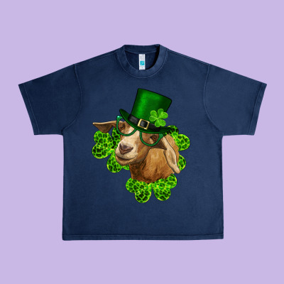 St. Patrick's Day Goat Clovers And Leprechaun Hat Urban Heavy Tee Designed By Ranaportraitstore