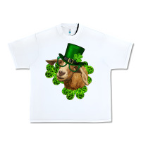 White st. patrick's day goat clovers and leprechaun hat Urban Heavy Tee - RanaPortraitStore
