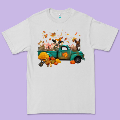 Fall Farm Animals Truck Nancy Premium Tee Designed By Nancycooperartshop