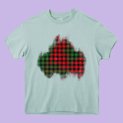 Christmas Glitter Patch Heavy Core Tee Designed By Adodesignshop