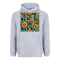 Gemstone Sunflower Leopard Seamless Pattern Heavyweight Hoodie | Teevron