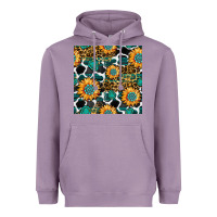 Lavender gemstone sunflower leopard seamless pattern Heavyweight Hoodie - BundleAndBundleShop