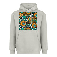 Moon Dust gemstone sunflower leopard seamless pattern Heavyweight Hoodie - BundleAndBundleShop