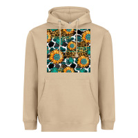 Mushroom gemstone sunflower leopard seamless pattern Heavyweight Hoodie - BundleAndBundleShop