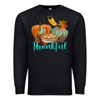 Black thankful pumpkins Premium Sweatshirt - BundleAndBundleShop