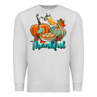 Dove Grey thankful pumpkins Premium Sweatshirt - BundleAndBundleShop