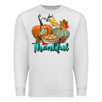 Oatmeal Heather thankful pumpkins Premium Sweatshirt - BundleAndBundleShop
