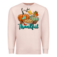 Pale Pink thankful pumpkins Premium Sweatshirt - BundleAndBundleShop