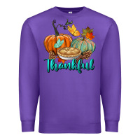 Purple thankful pumpkins Premium Sweatshirt - BundleAndBundleShop