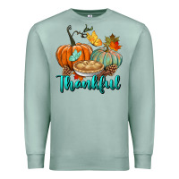 Seafoam thankful pumpkins Premium Sweatshirt - BundleAndBundleShop