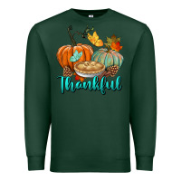 Sports Green thankful pumpkins Premium Sweatshirt - BundleAndBundleShop