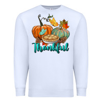 White thankful pumpkins Premium Sweatshirt - BundleAndBundleShop
