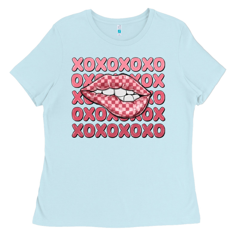 Xoxo Checker Lips Ladies Tee by MaliasSmallBusiness | Teevron
