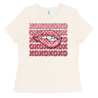 Bone xoxo checker lips Ladies Tee - MaliasSmallBusiness