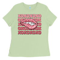Matcha xoxo checker lips Ladies Tee - MaliasSmallBusiness